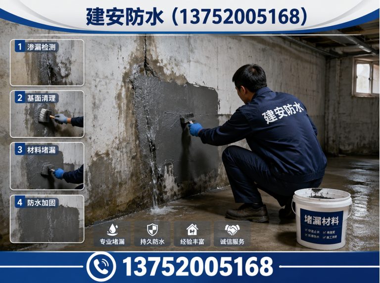 武清区地下室堵漏展示图